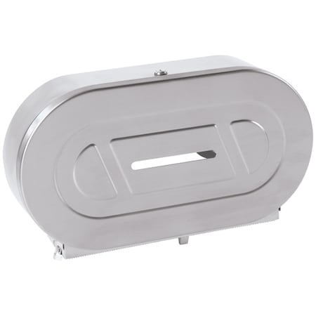 Partners Brand Twin Tissue Dispenser, 20 13/16" x 11 3/8" x 5 5/16", Silver TTD112